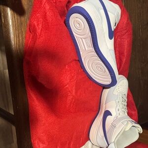 Kids White and Blue Sneakers